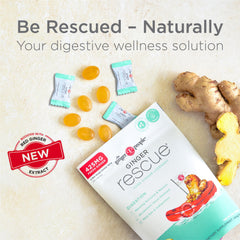 The Ginger People Ginger Rescue lozenges, individually wrapped for portability