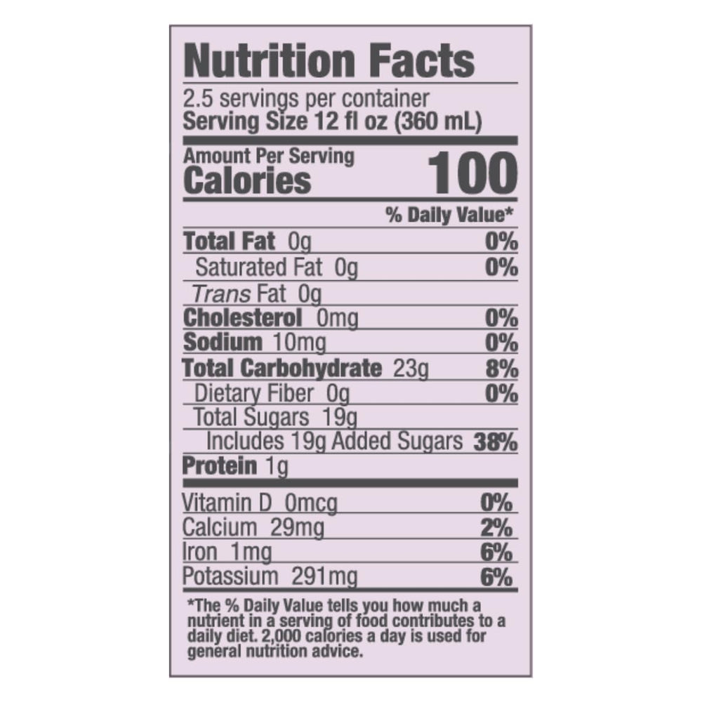 The Ginger People Ginger Soother Elderberry Gingerade label close-up, highlighting simple ingredients.