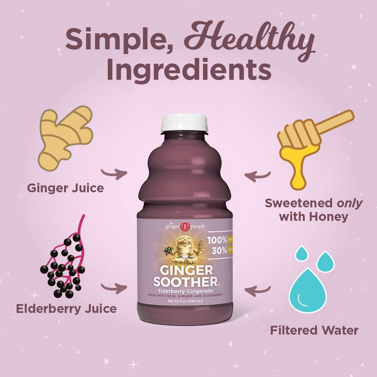 Serving hot or cold, The Ginger People Ginger Soother Elderberry Gingerade ready for any moment.