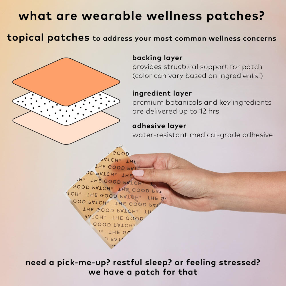 The Good Patch B12 Awake Patch during activity for steady wear.
