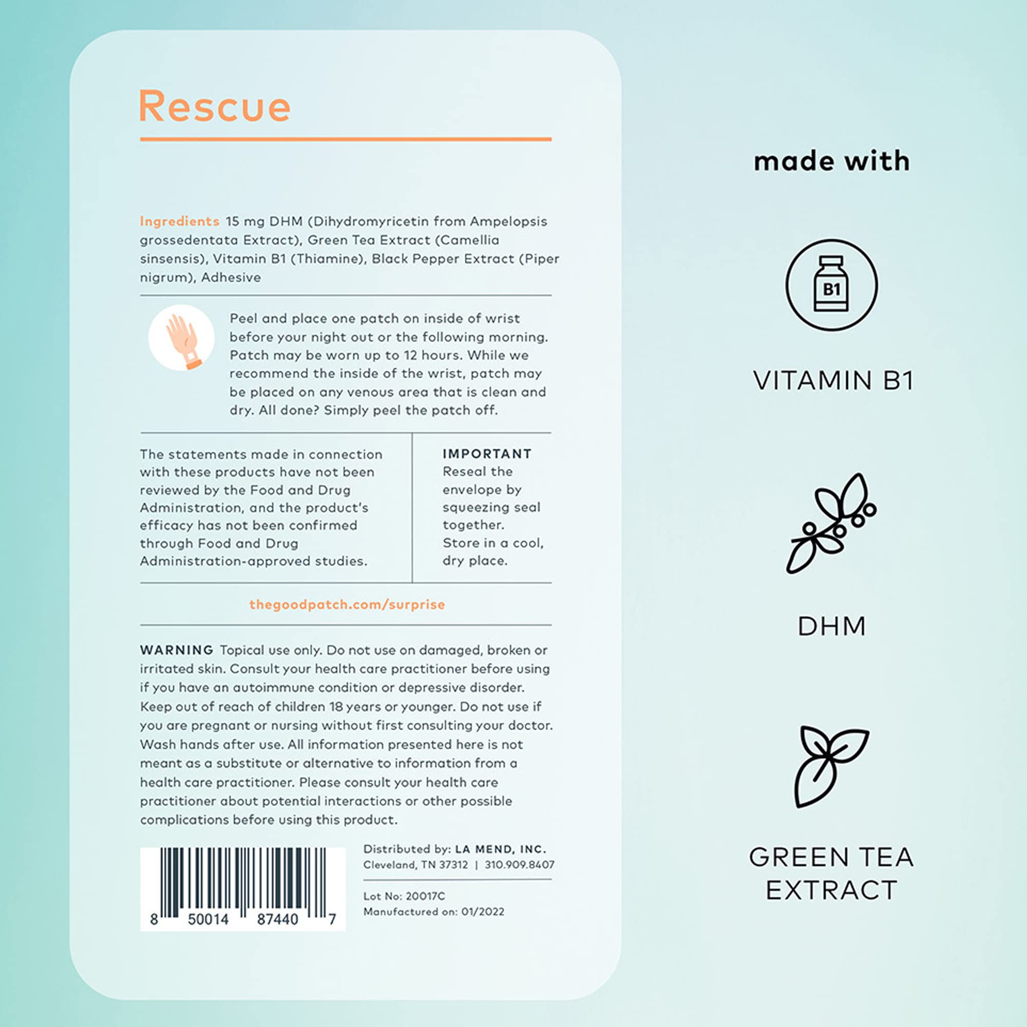 The Good Patch Cycle patches ease temporary menstrual discomfort.
