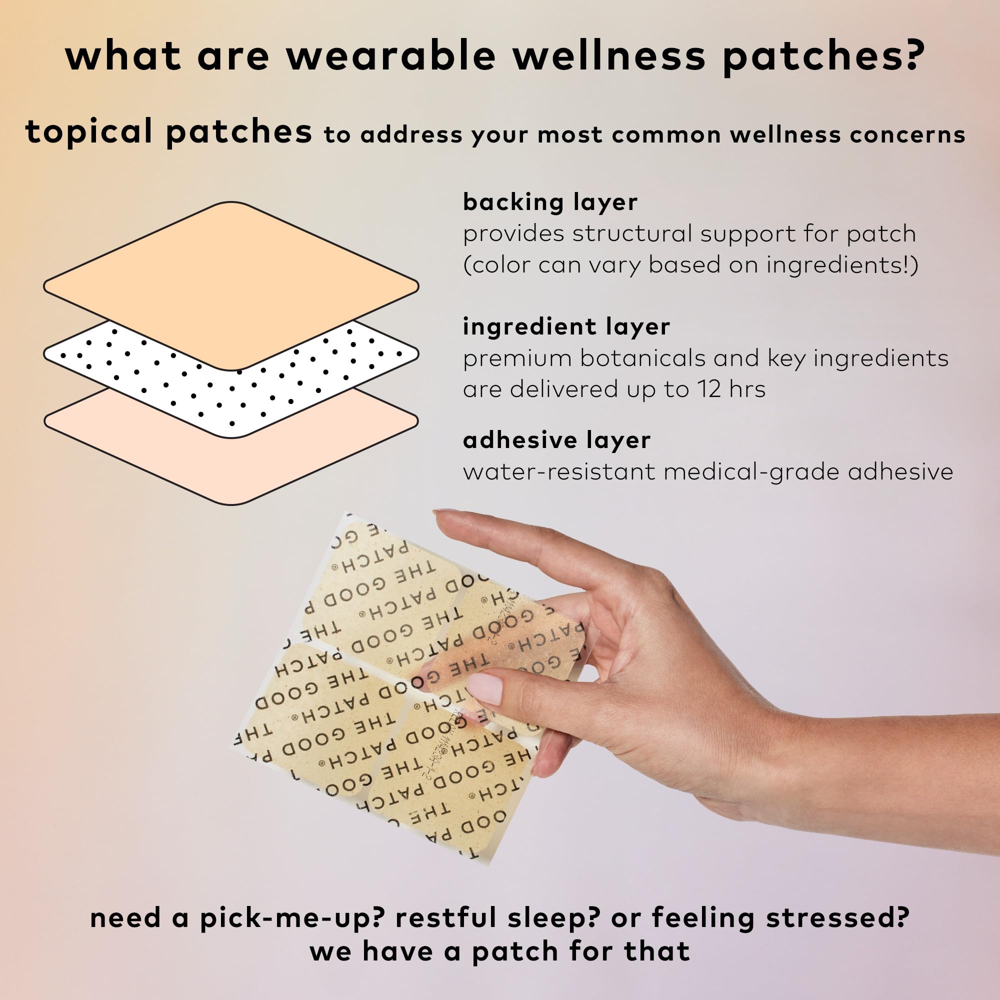 The Good Patch Nite Nite patch unwrapped for easy nightly placement.