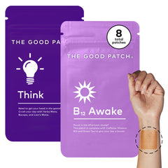 The Good Patch Weekday Hustle Duo bottle front shows portable energy and focus options.