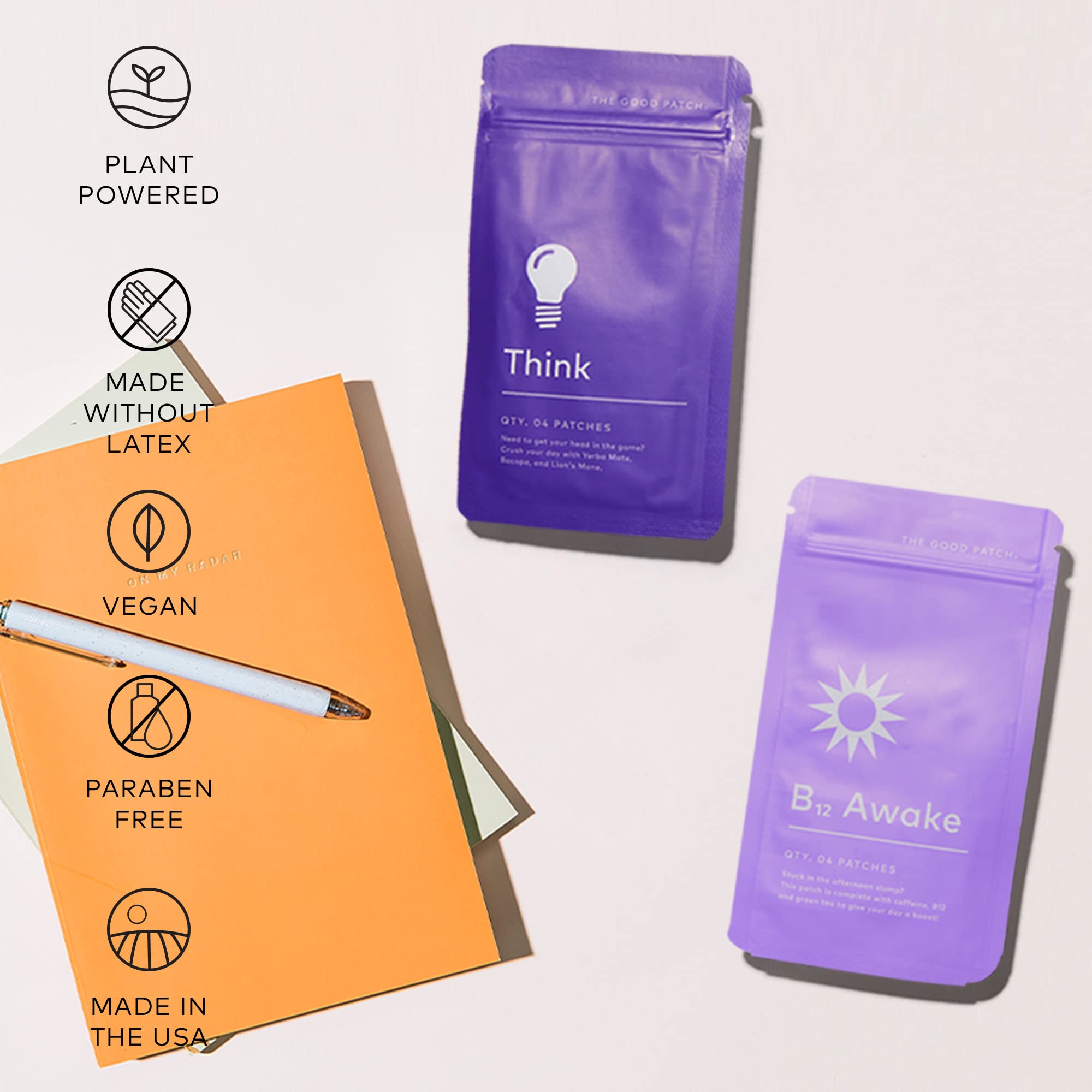 The Good Patch Weekday Hustle Duo ingredients board highlights plant-powered components.