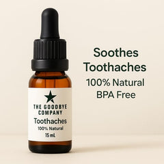 The Goodbye Company peppermint leaf oil dropper for a cooling, refreshing mouthfeel