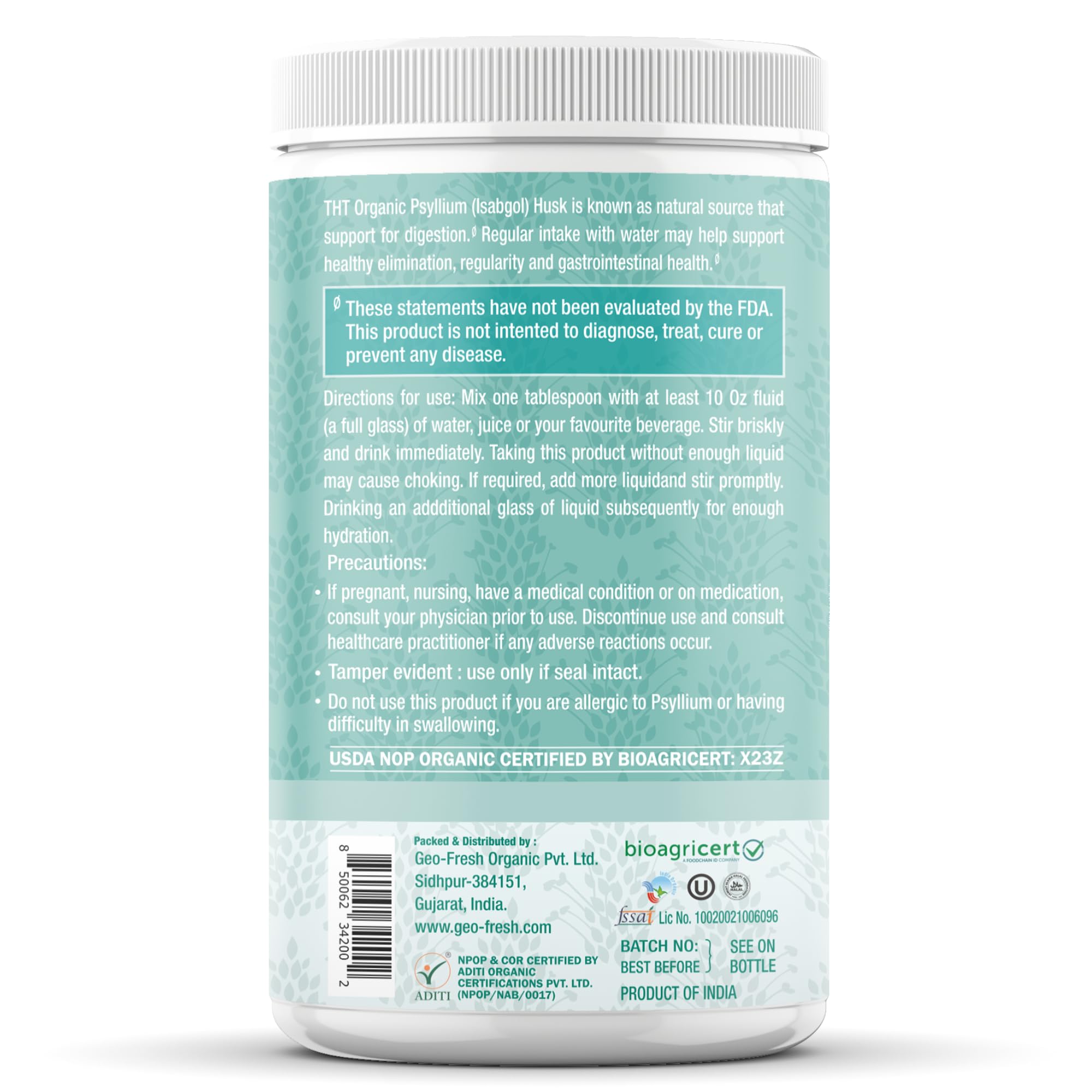 Package on shelf shows kosher certification and natural fiber appeal.