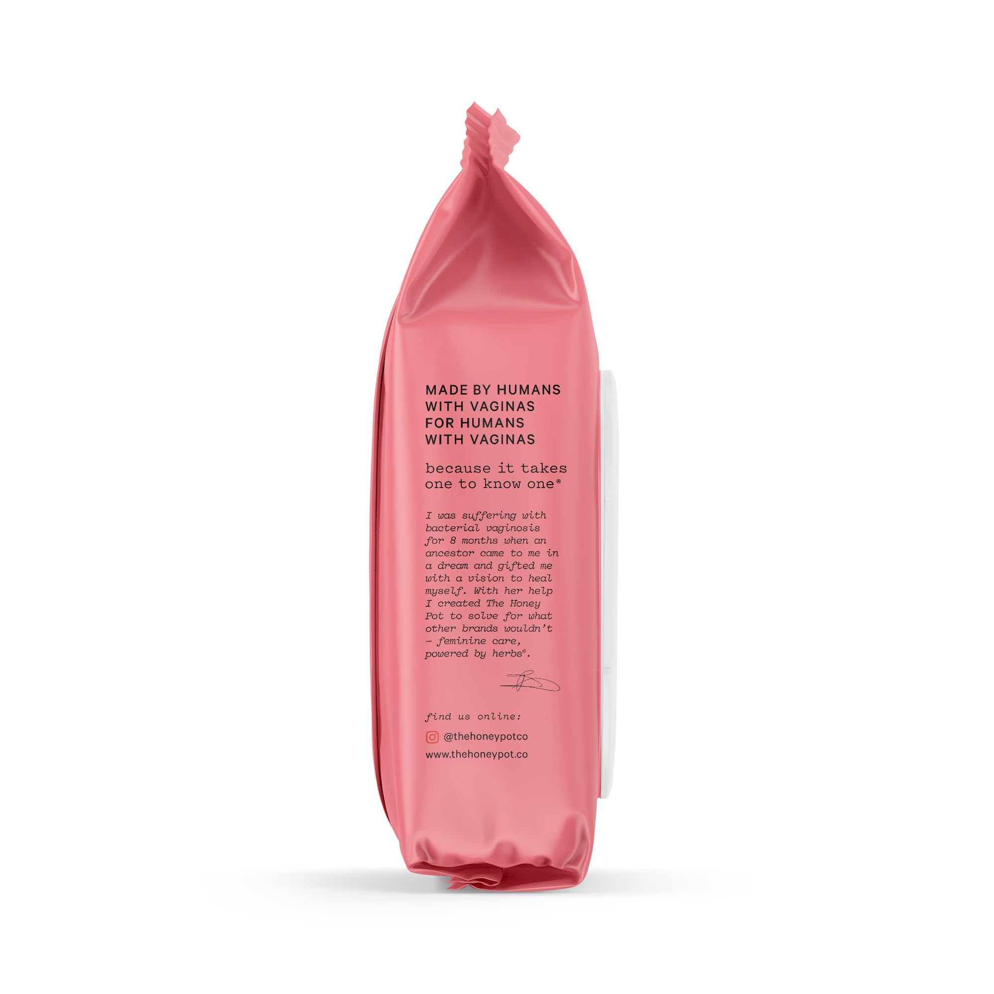 The Honey Pot Bergamot Rose wipes shown for use on body or face cleansing.