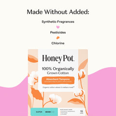 The Honey Pot Bio Plastic Applicator enables smooth, comfy insertion.