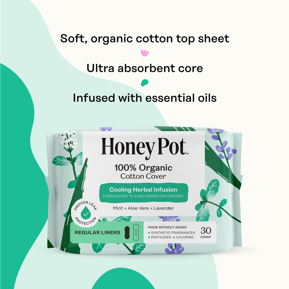 The Honey Pot Company ultra-absorbent wood pulp core protects against leaks.