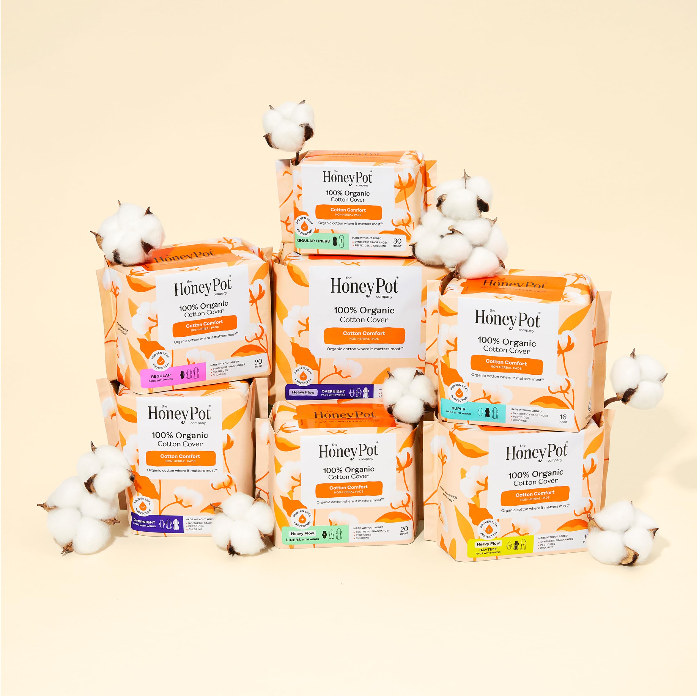 The Honey Pot pad packaging enables discreet daily use