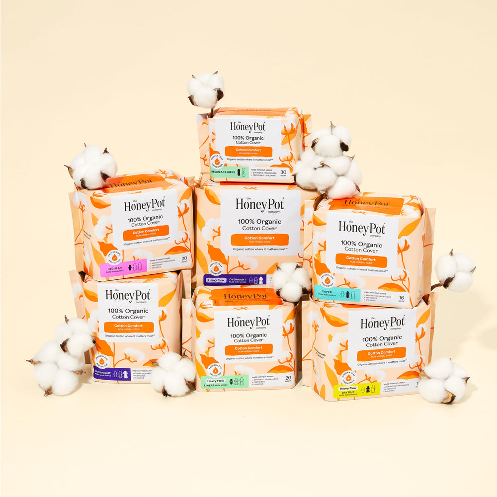 The Honey Pot pad packaging enables discreet daily use