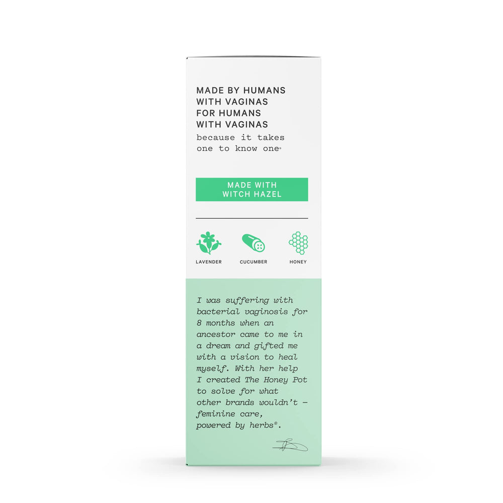 The Honey Pot Company recommends spraying 3–4 times daily for lasting relief.