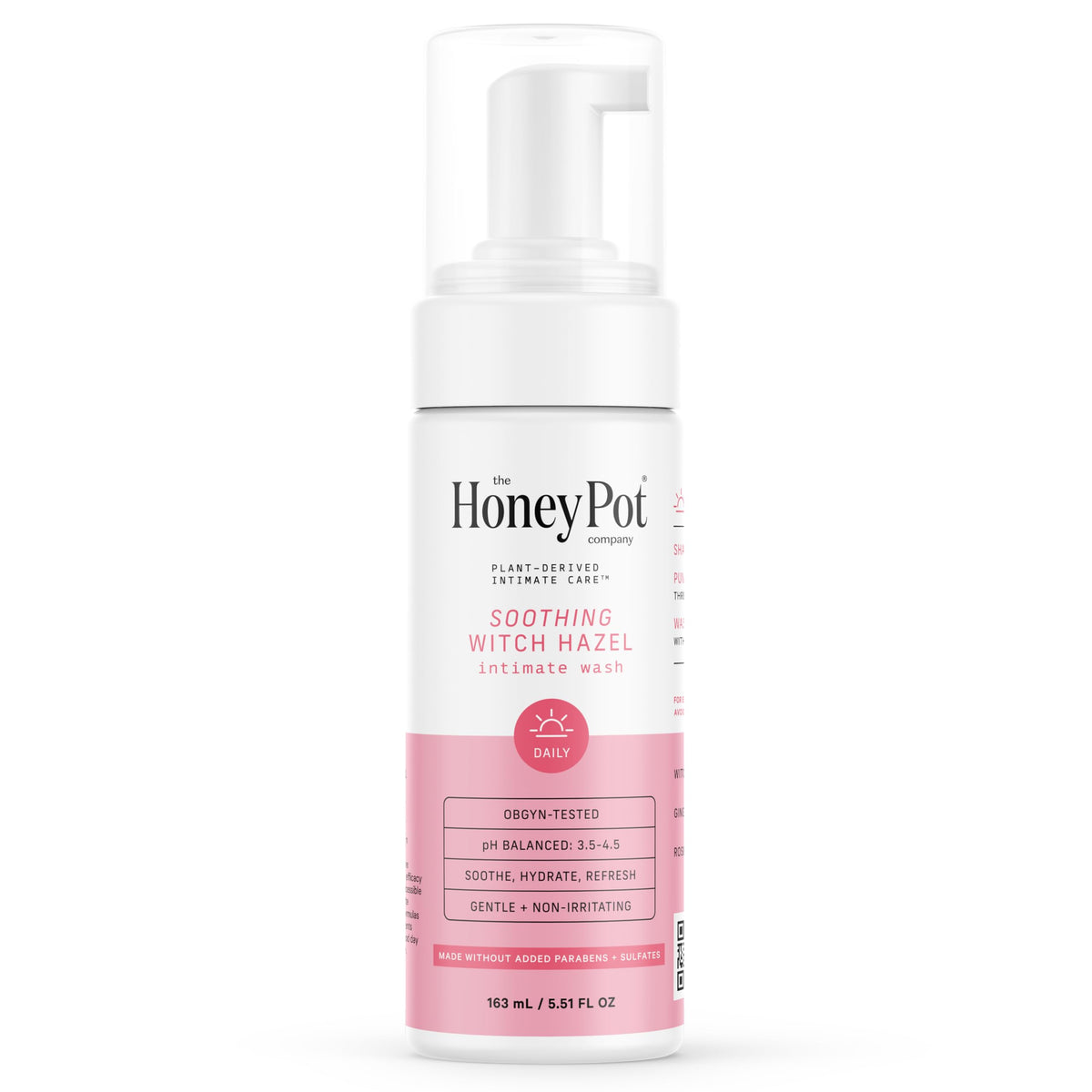 The Honey Pot Witch Hazel Feminine Wash bottle with soothing, pregnancy-safe formula.