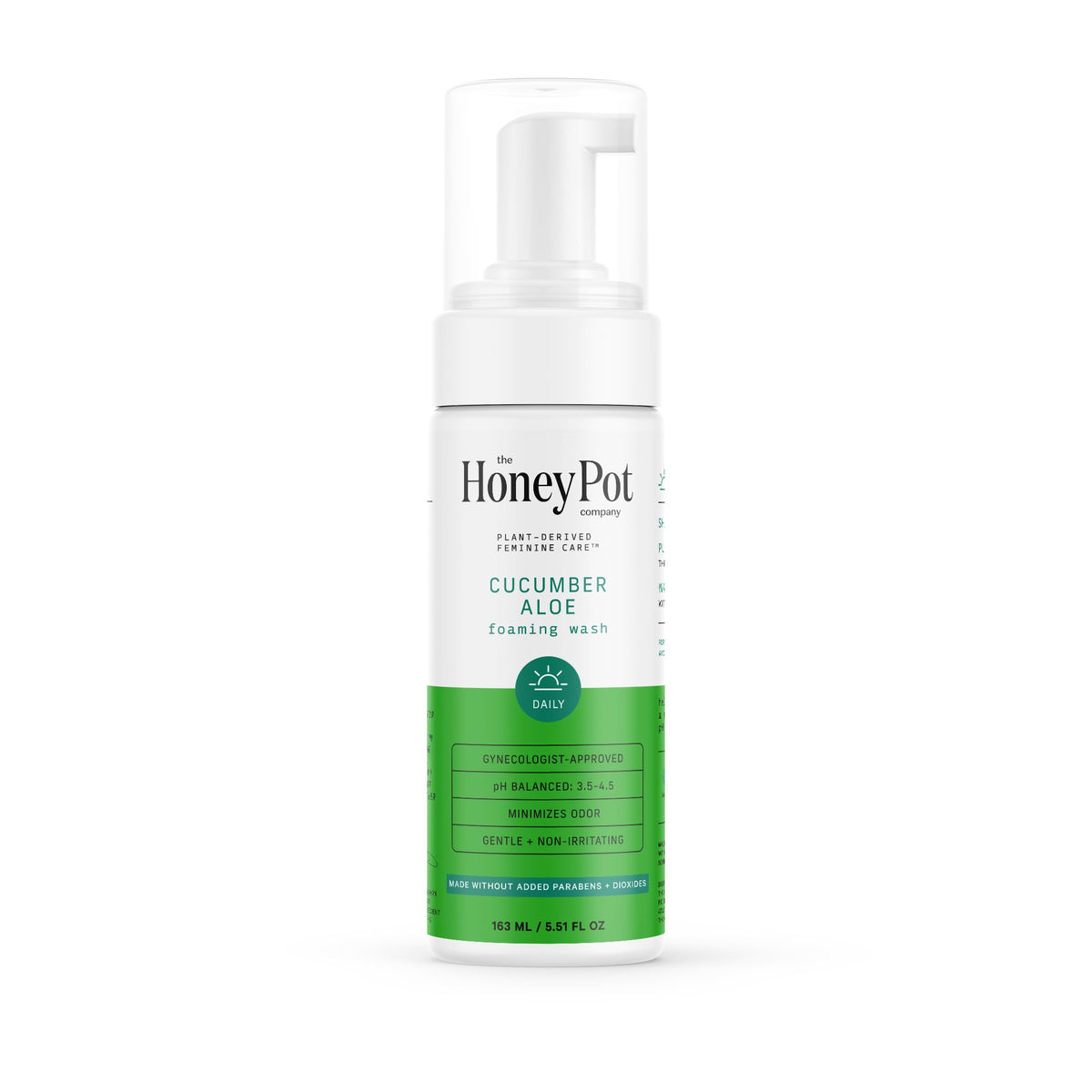 The Honey Pot Cucumber Aloe Wash bottle showing plant-based cleansing for sensitive skin.