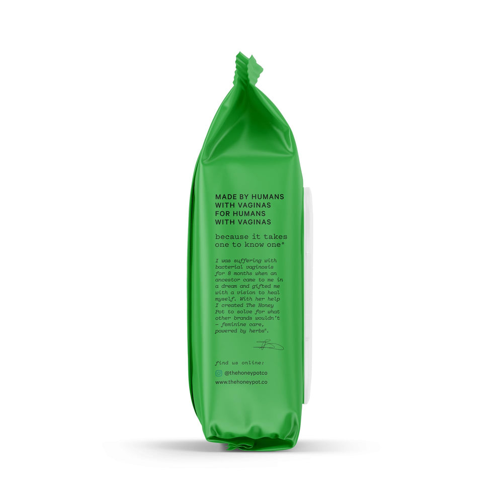 Wipe shown for body use with quick cleanse and comfort.