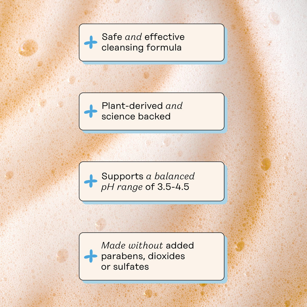 The Honey Pot feminine wash on shelf conveys brand trust and dermatologist-tested assurance.