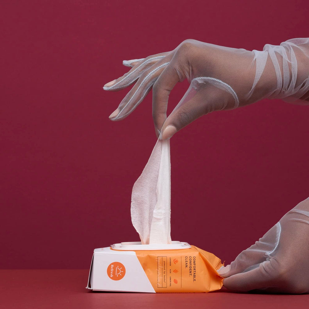 Dermatologist tested and hypoallergenic label on The Honey Pot wipes