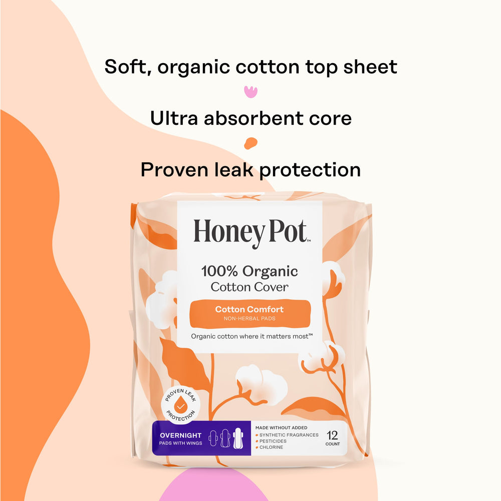 The Honey Pot hypoallergenic pad designed for sensitive skin use.