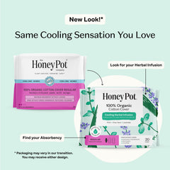 The Honey Pot lavender infused pads offer a soothing cooling sensation during regular flow.
