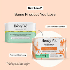 Close-up of the absorbent core showing high absorbency in The Honey Pot liner.