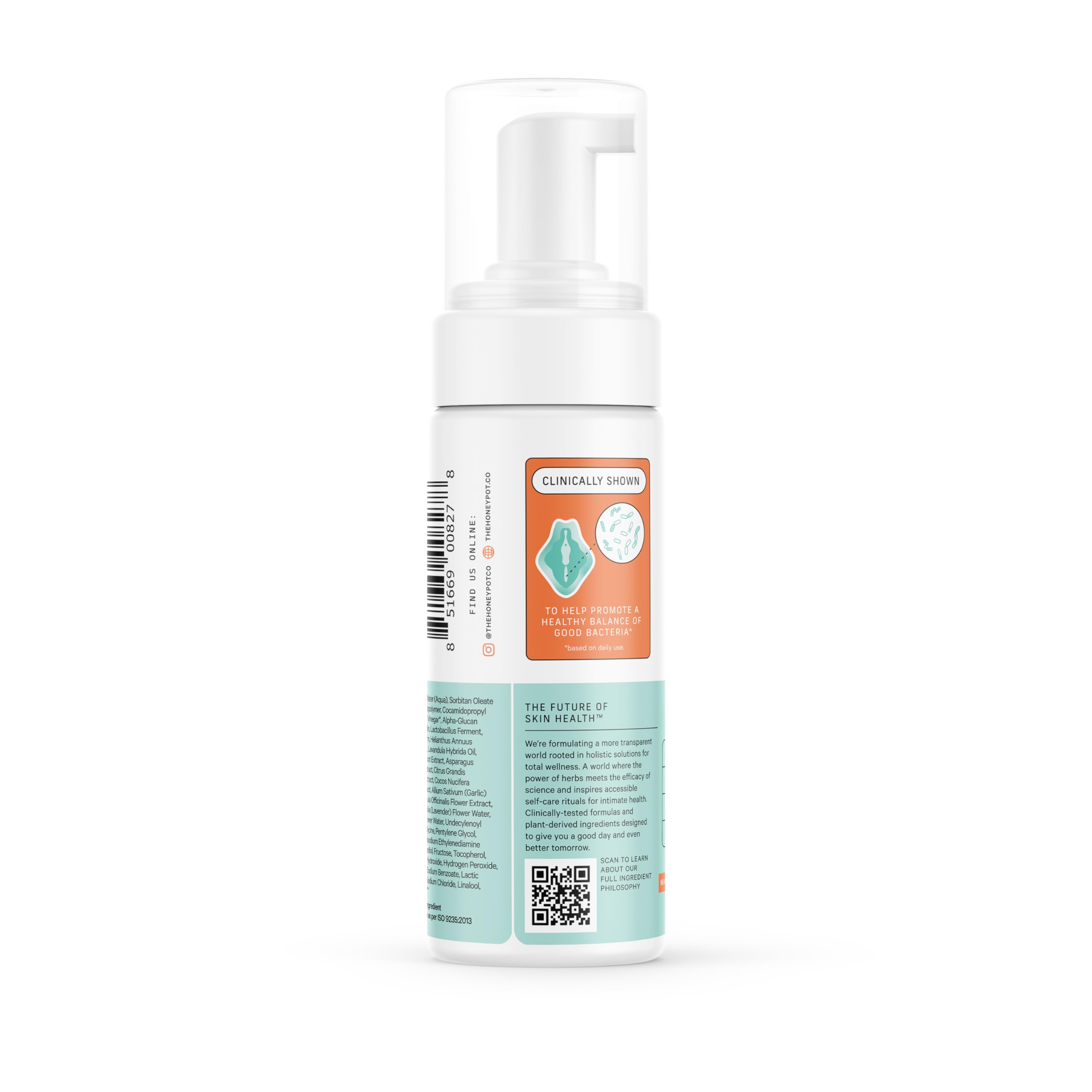 Close-up of product label noting hypoallergenic, gynecologist-tested formulation.