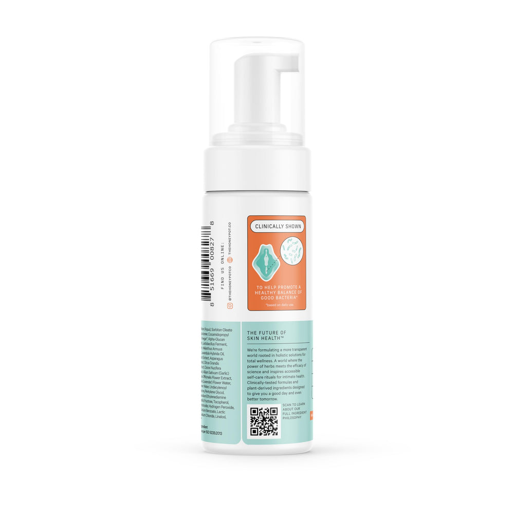 Close-up of product label noting hypoallergenic, gynecologist-tested formulation.