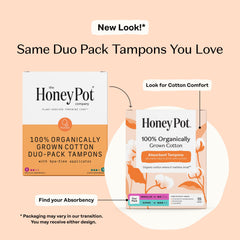 The Honey Pot Super tampon with organic cotton core for heavier flow days.