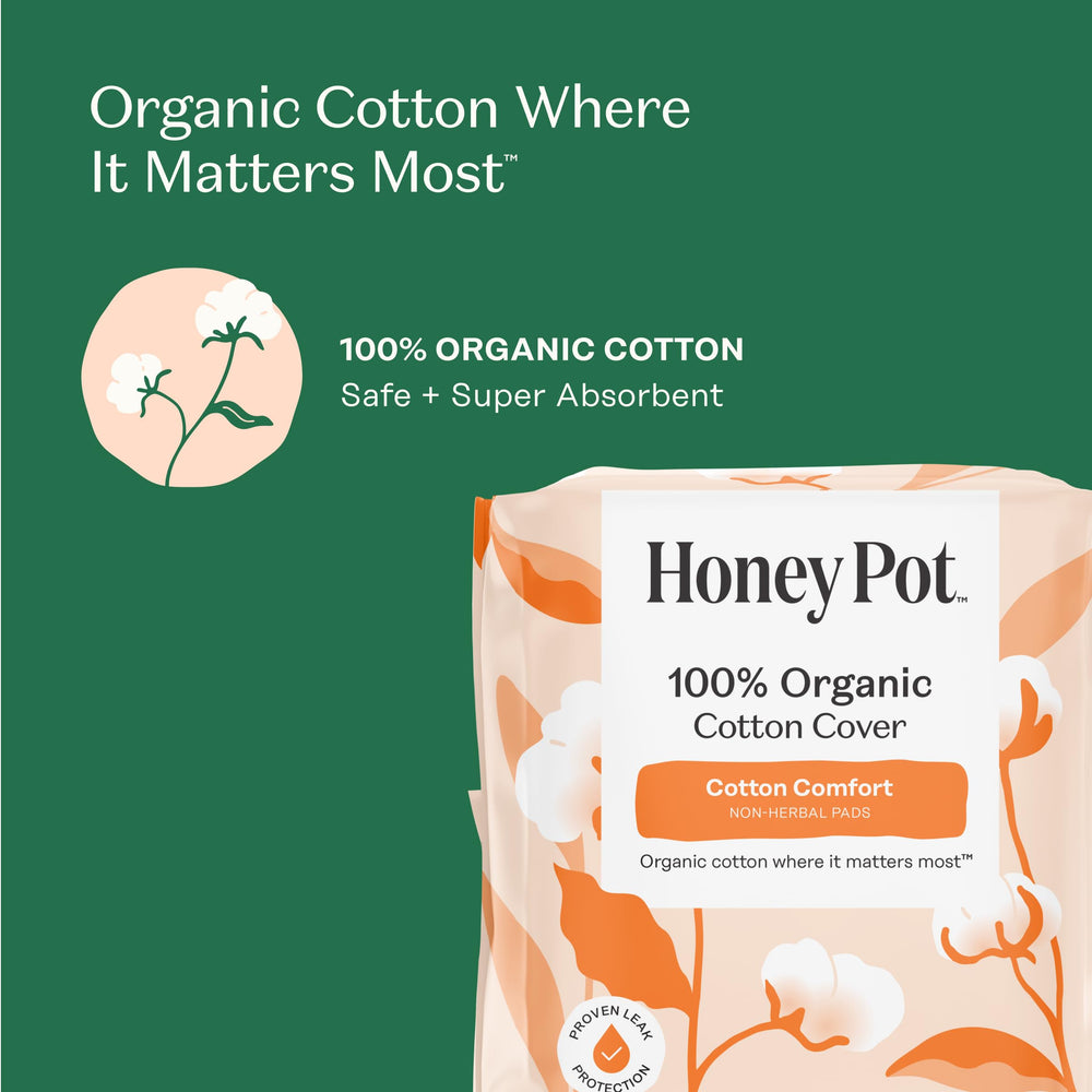 The Honey Pot ultra-absorbent pulp core delivers reliable night protection.