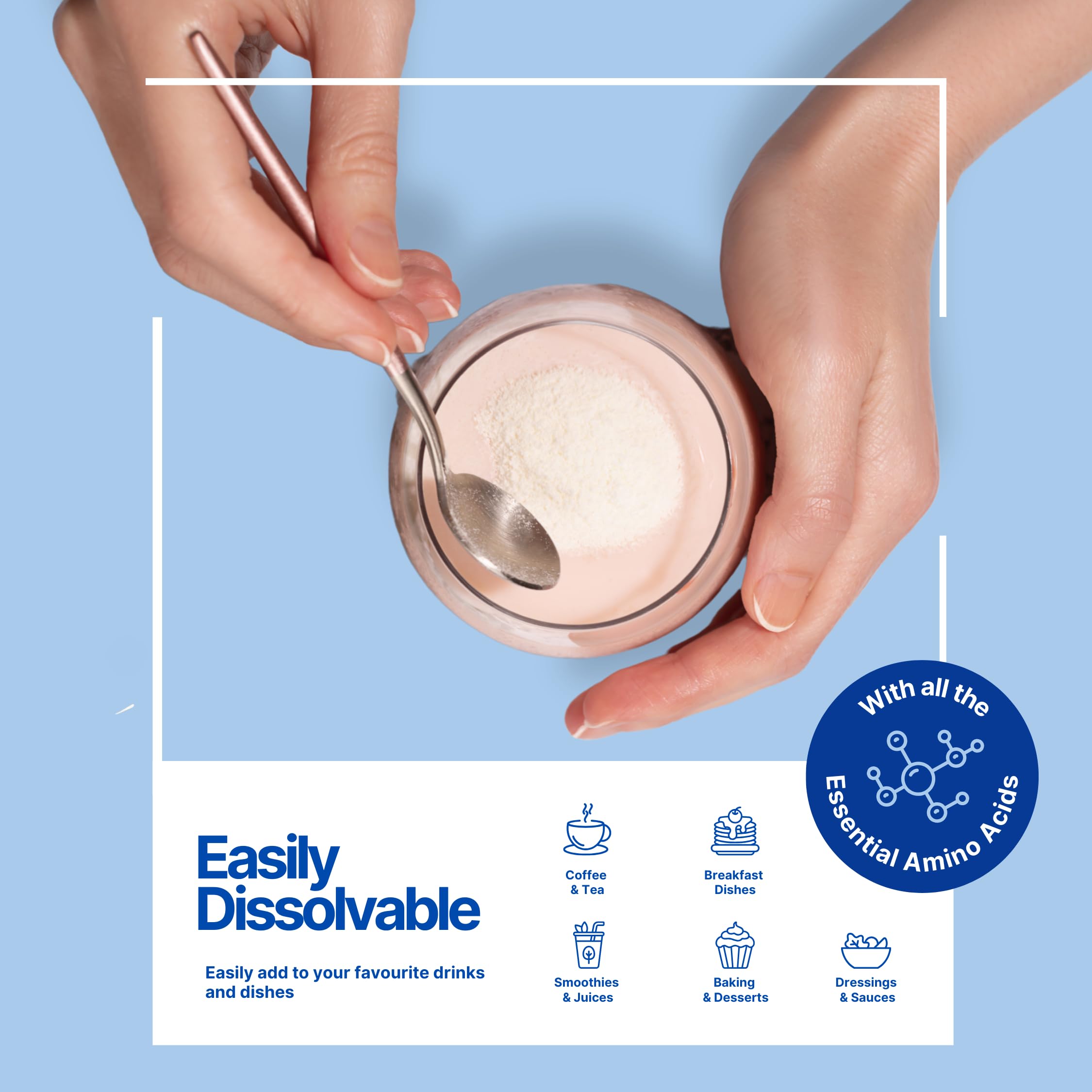 The Intelligent Health collagen ingredient label showing gluten-free and sugar-free purity.