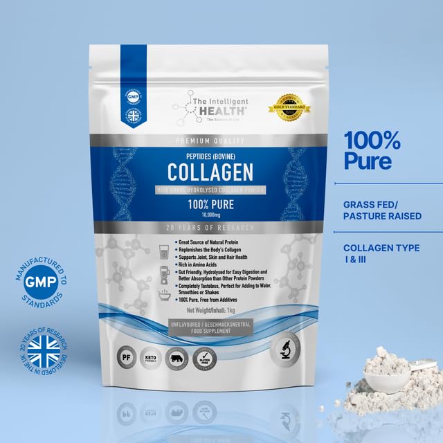 The Intelligent Health compact packaging featuring 1 kg of quality collagen.