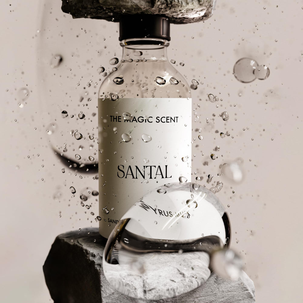 The Magic Scent Santal diffuser oils in a luxury setting elevate ambience.