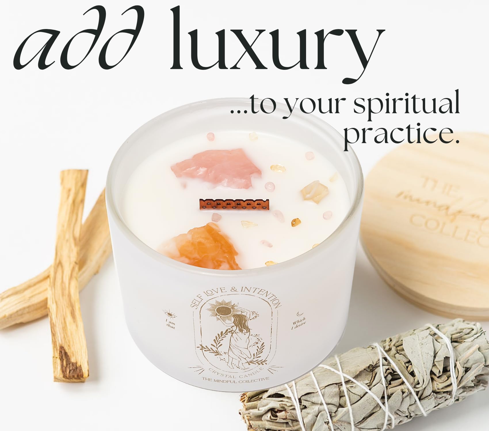 The Mindful Collective spiritual gift candle for women elevates home meditation rituals.