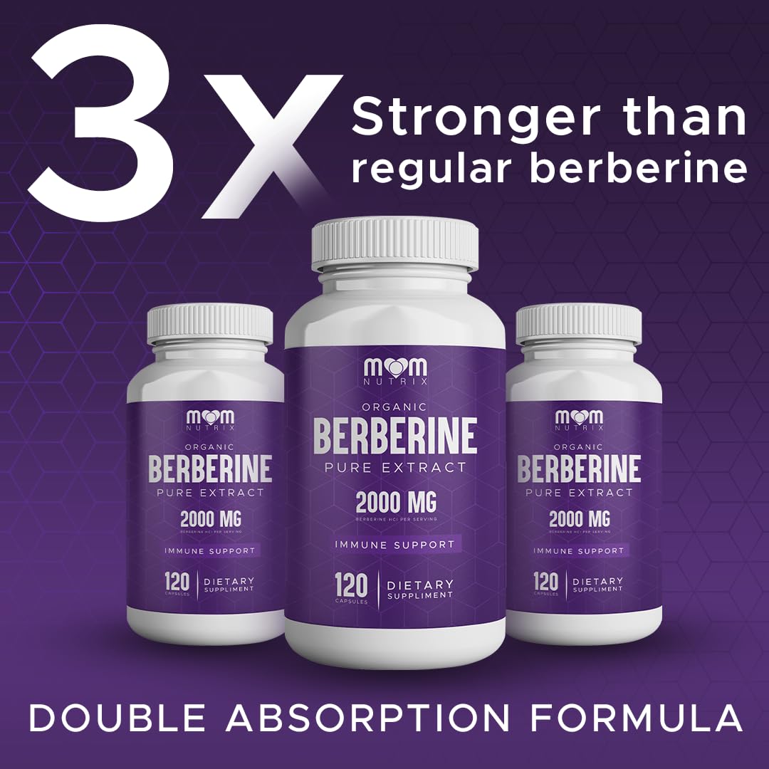 Capsules of THE MONK Berberine 2000mg ready for everyday routine