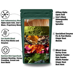 Close-up of The Nerve Brand Neuropathy Superfood bottle with rich chocolate flavor.