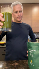 Powder swirl of The Nerve Brand Neuropathy Superfood ready to mix into a beverage.