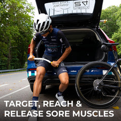 The Original Massage Stick spindle design allows smooth rolling for targeted release.