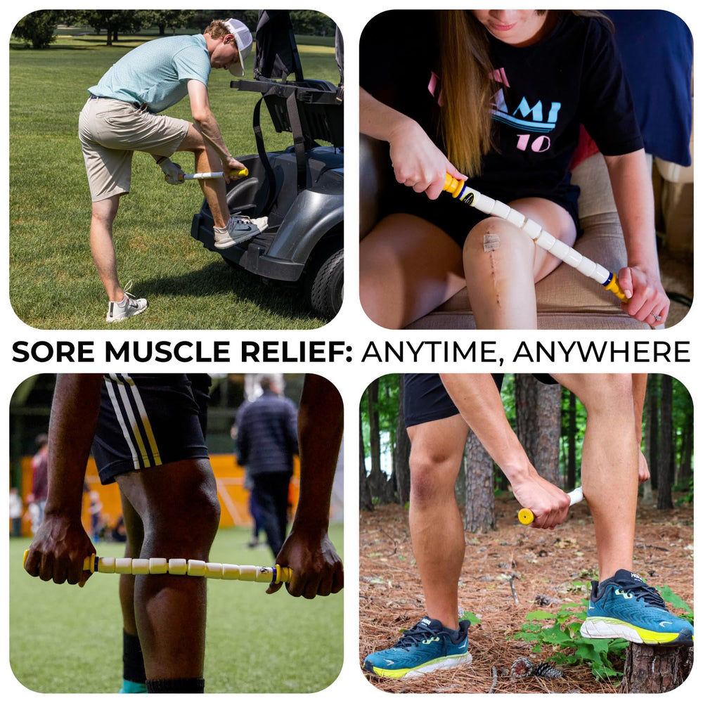 The Original Massage Stick slender core increases flexibility during self-massage sessions.