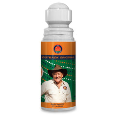 The Outback Series Original Oil Roll-On with tea tree imagery highlights natural ingredients benefit