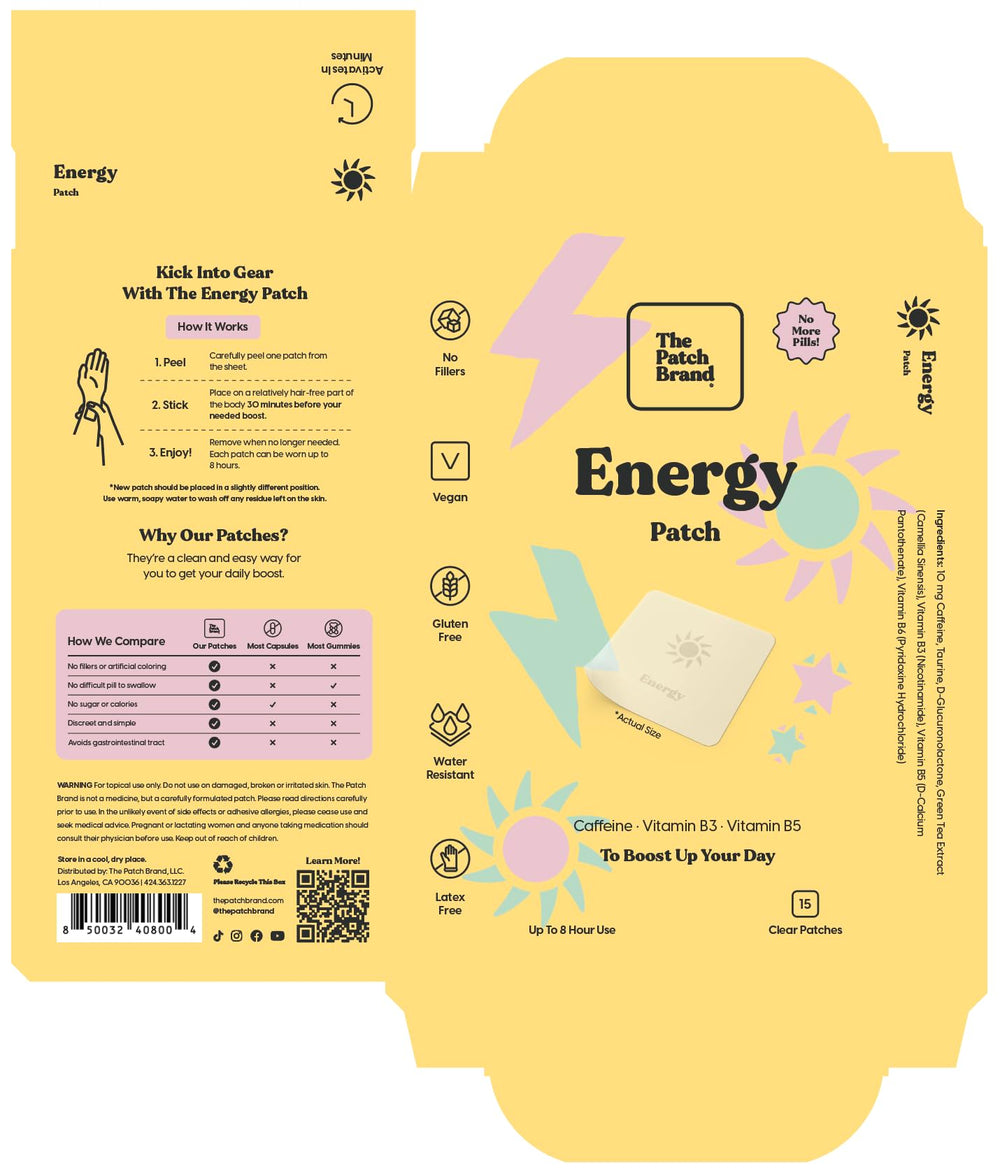 Long shelf life for The Patch Brand Energy Patches in sustainable packaging