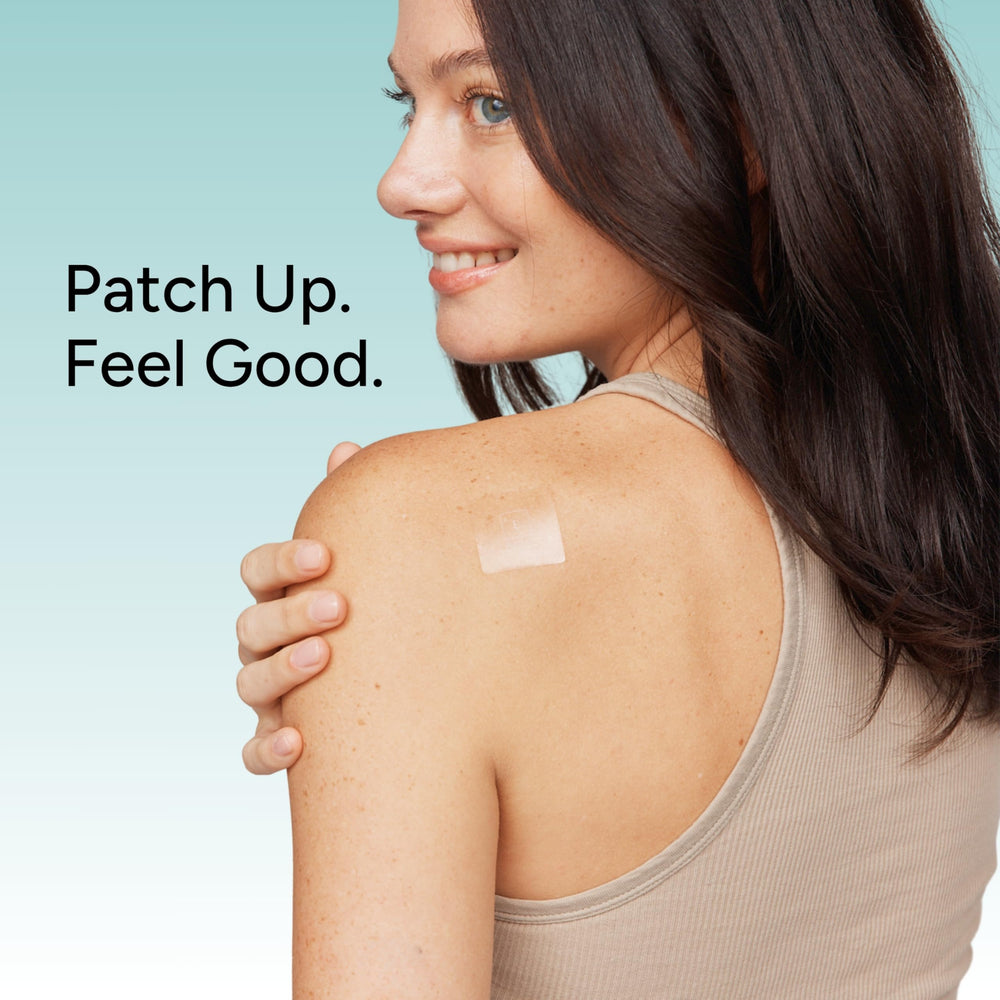 The Patch Remedy Relax Patch in a travel kit for portability.