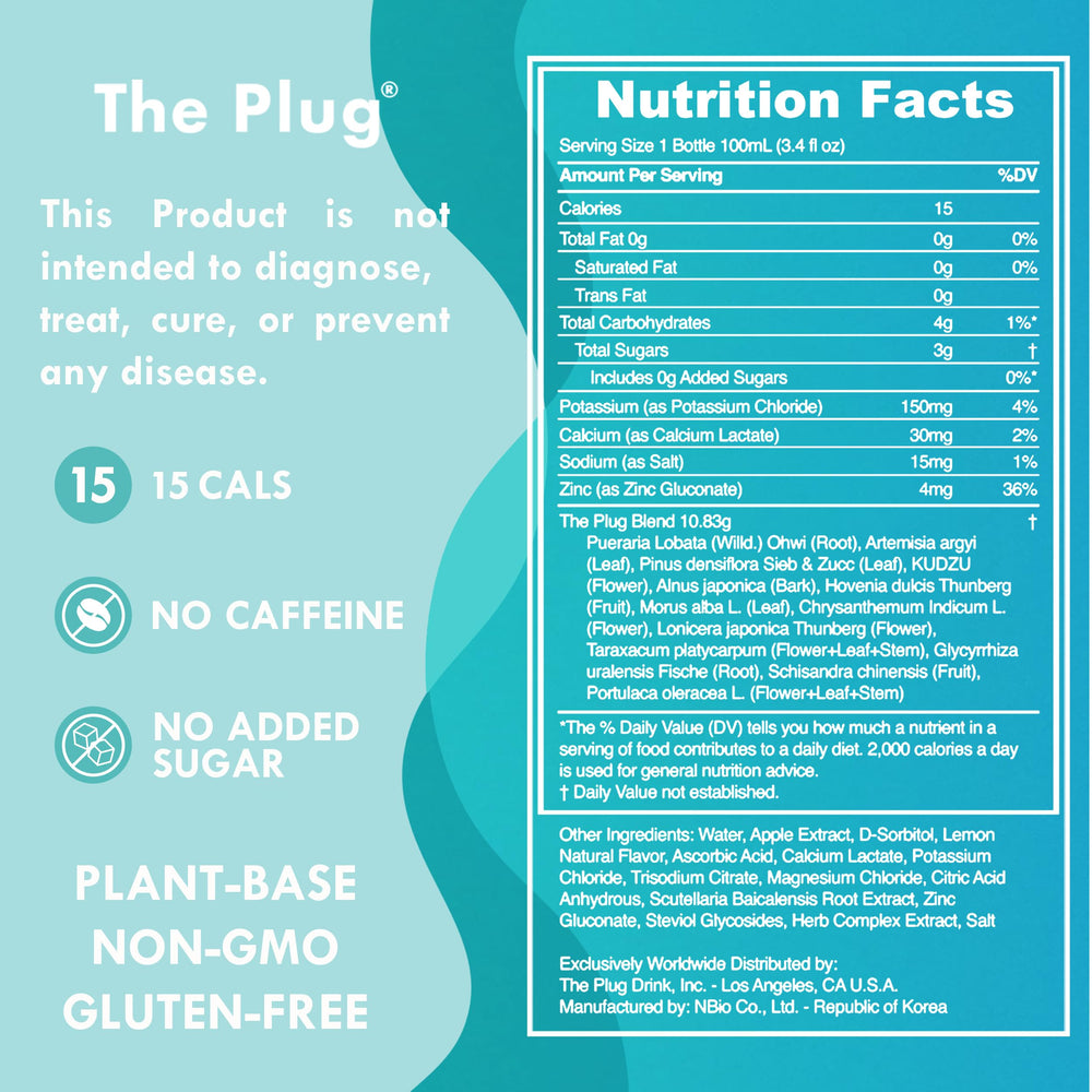 The Plug Liver Cleanse label highlights electrolyte formula and plant-based ingredients