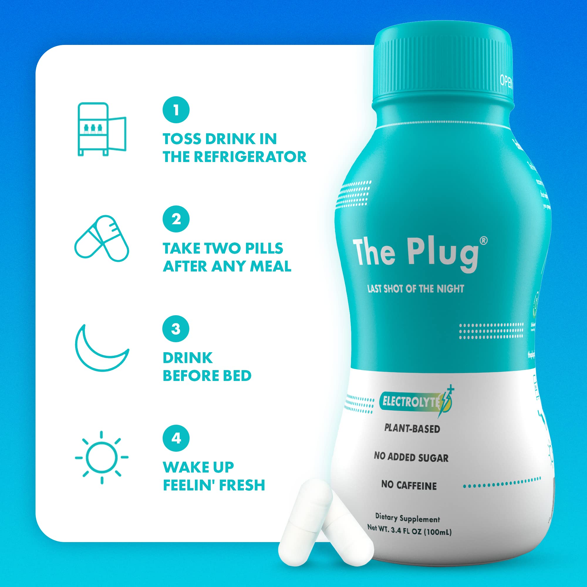 Top-view of bottle emphasizes compact 10-day supply for easy planning.