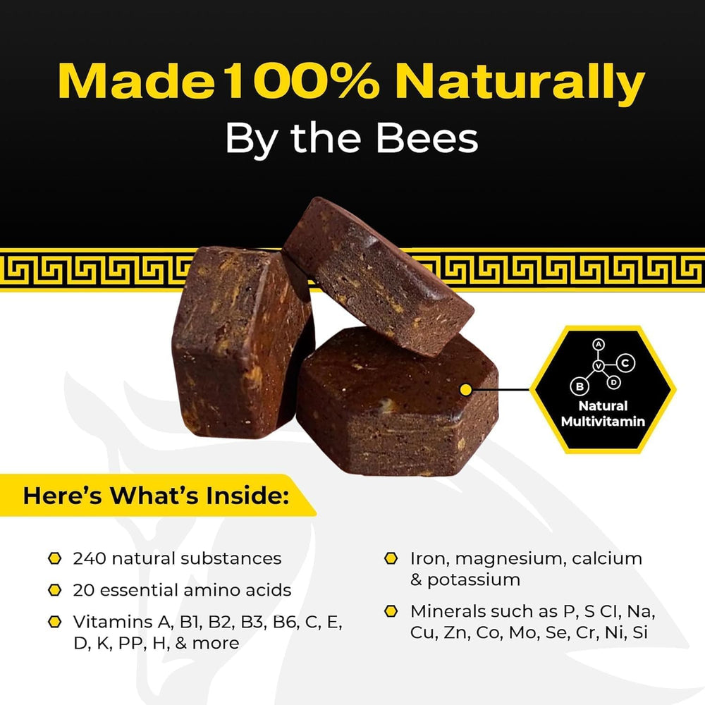 Spartan Bee Bread Chewables ingredients list emphasizing bioavailable nutrients.