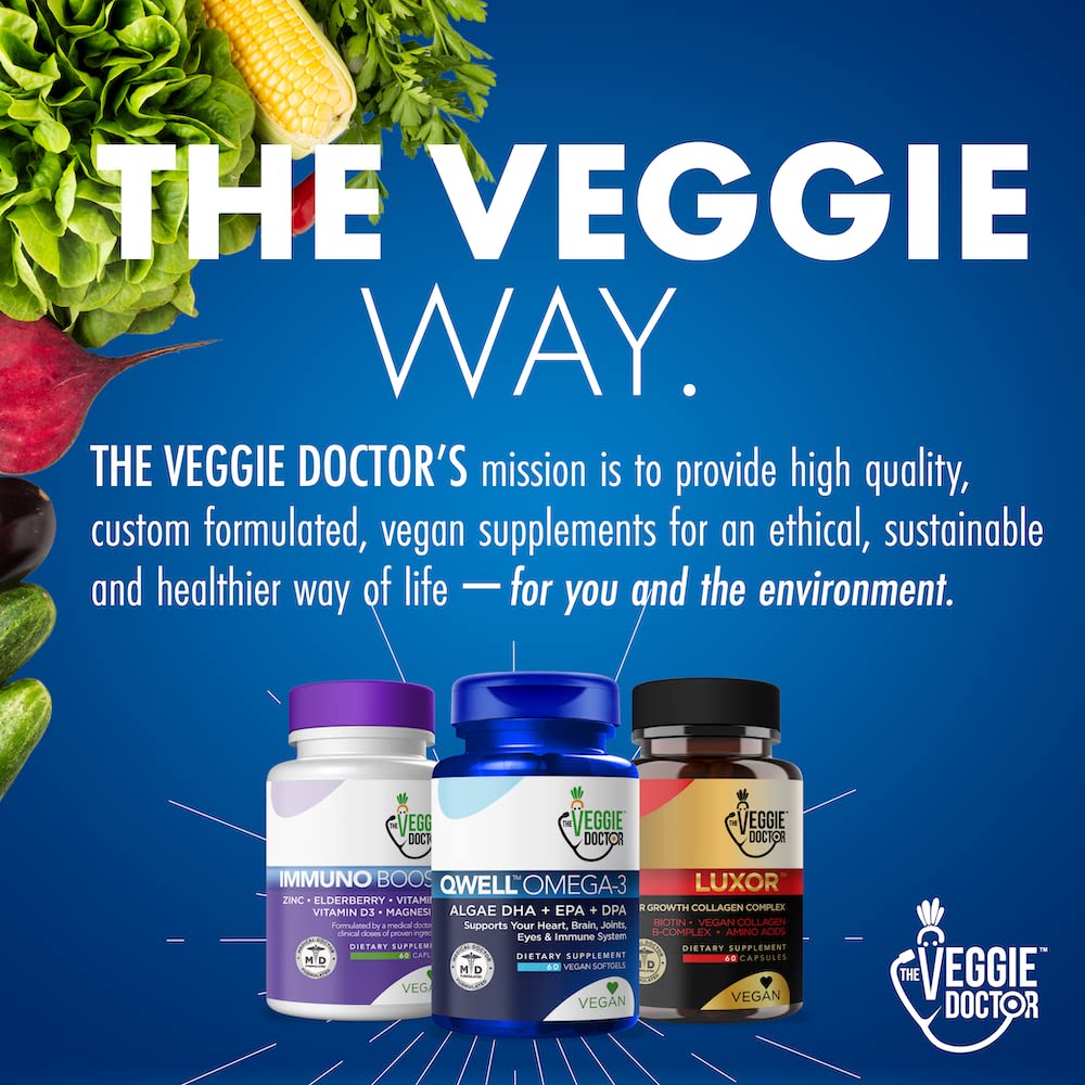 The Veggie Doctor daily-use omega-3 bottle suitable for plant-based routines.