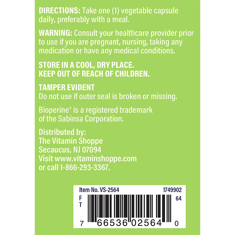 The Vitamin Shoppe triple-strength turmeric bottle pour demonstrates easy daily use.