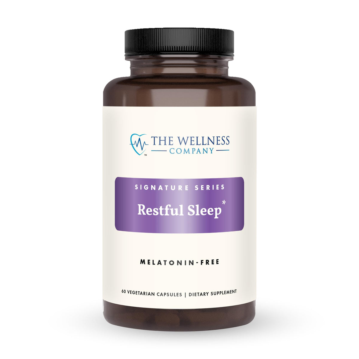 The Wellness Company Restful Sleep bottle promoting calm bedtime routines