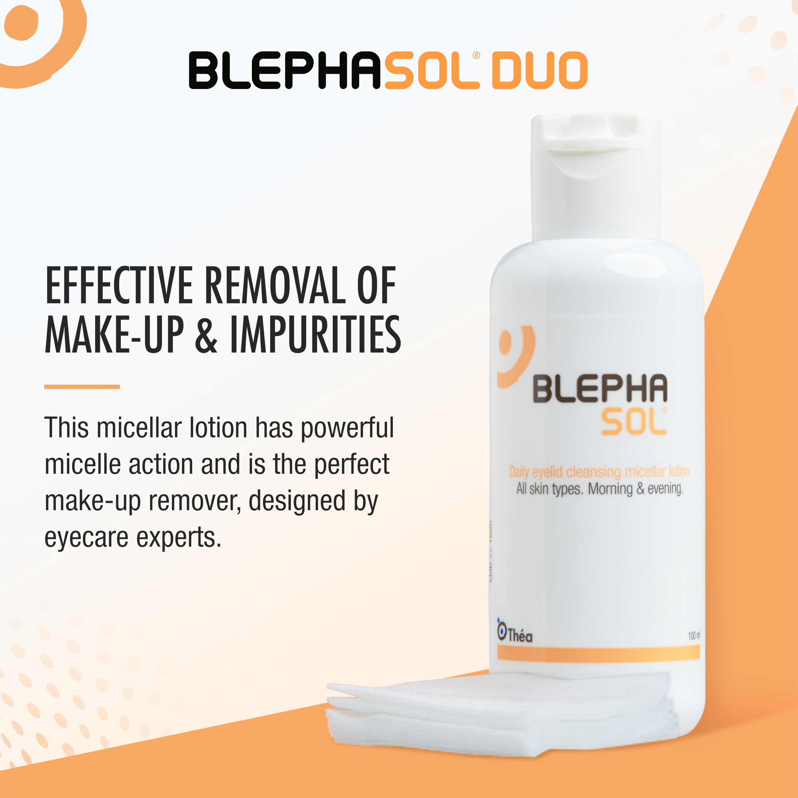 Gentle formula suitable for sensitive eyes with Blephasol Duo