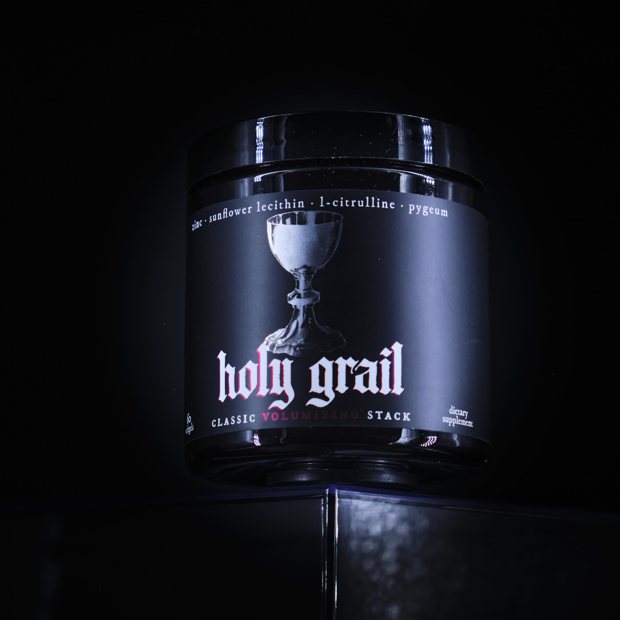 Theorycraft Holy Grail sunflower lecithin bottle visual supports phospholipids.