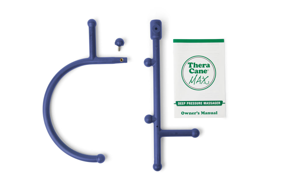 Thera Cane MAX deep-tissue massage aid in action.