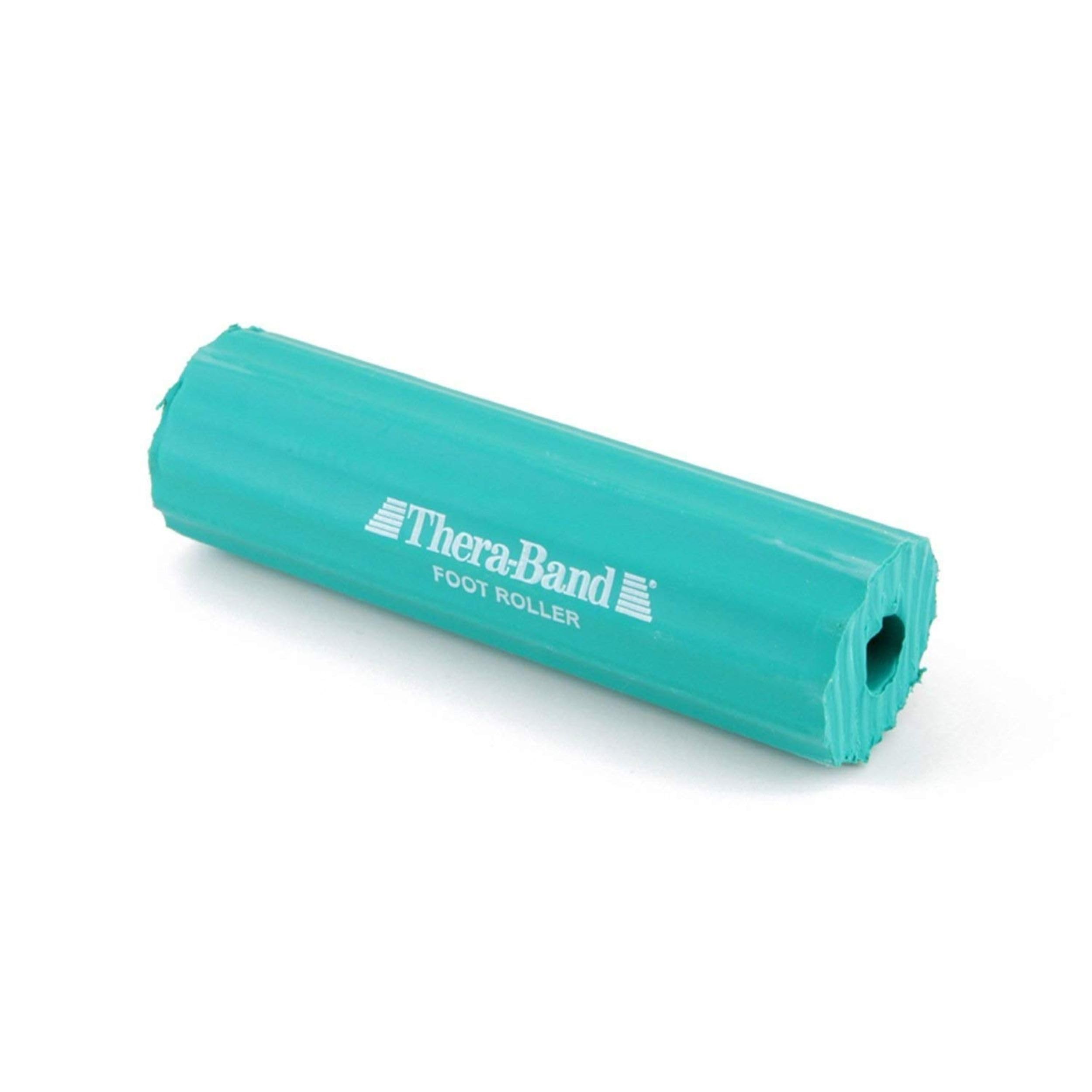 THERABAND Foot Roller demonstrates use for tired feet after activity.